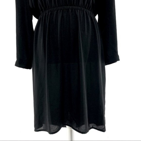 MOSSIMO / Black Dress Lace Up Vneck Detail / Medium - Picture 11 of 12